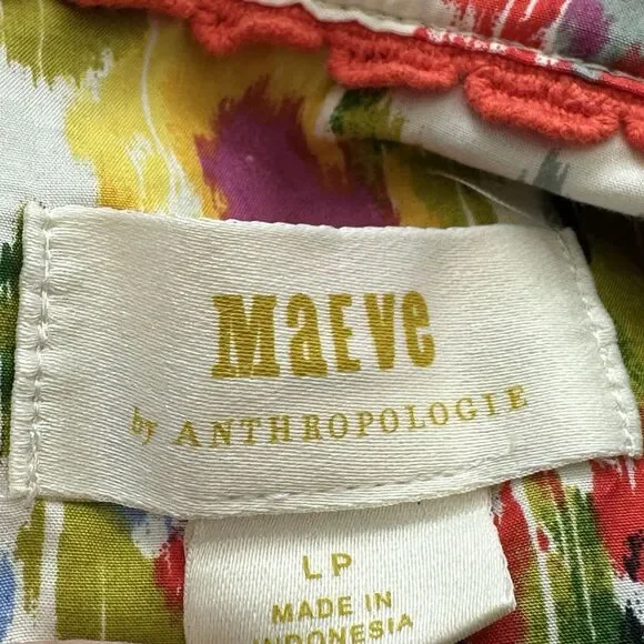 Anthropologie Maeve Rachel Floral Puff Sleeve Button Down  PL - Picture 4 of 9